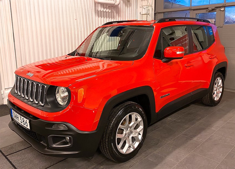 Röd Jeep Renegade Diesel stulen i Helsingborg