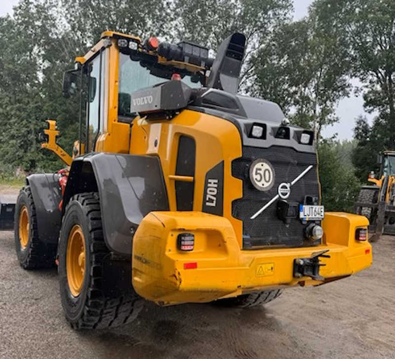 Gul hjullastare Volvo L70H stulen/bedrägeri vid uthyrning, Sundsvall