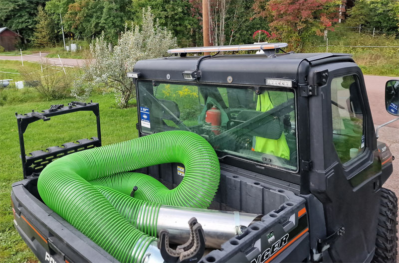 Grå Polaris Ranger XP 1000 stulen i Sifferbo nordväst om Borlänge