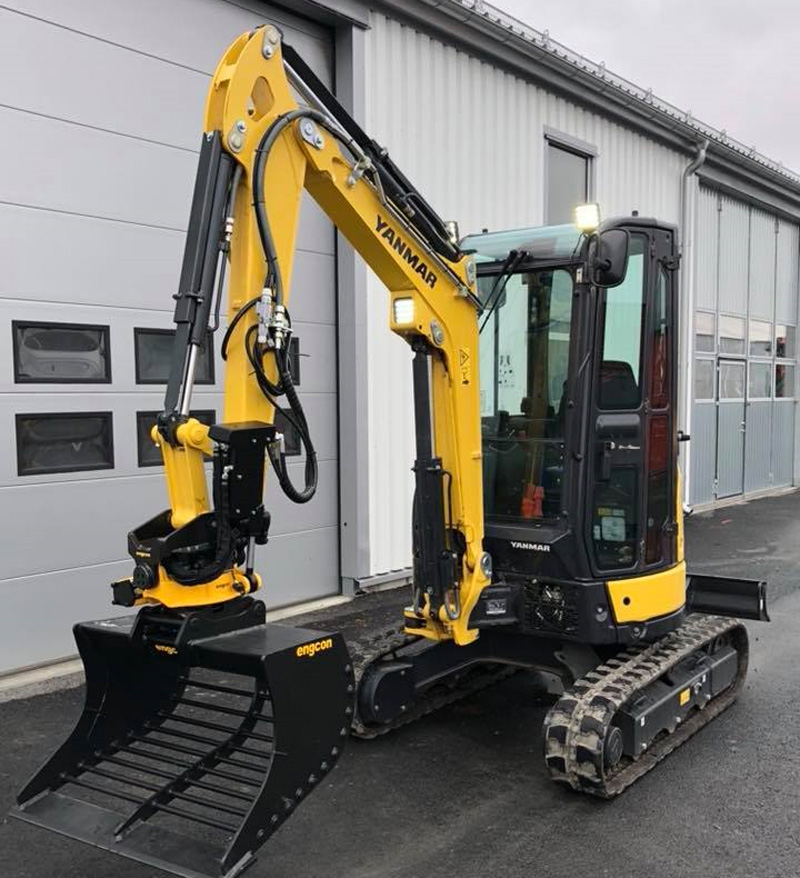 Bandburna grävmaskiner Yanmar Vi026, Yanmar Vi050 och Take Job TL230 stulna i Östersund