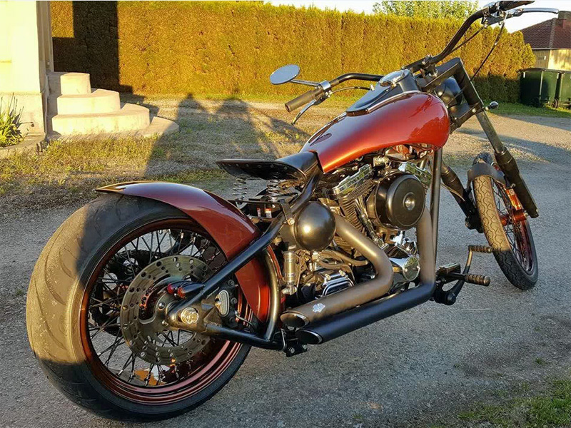Amatörbyggd/ Egen tillverkad chopper "Back in Black" stulen i Svedala