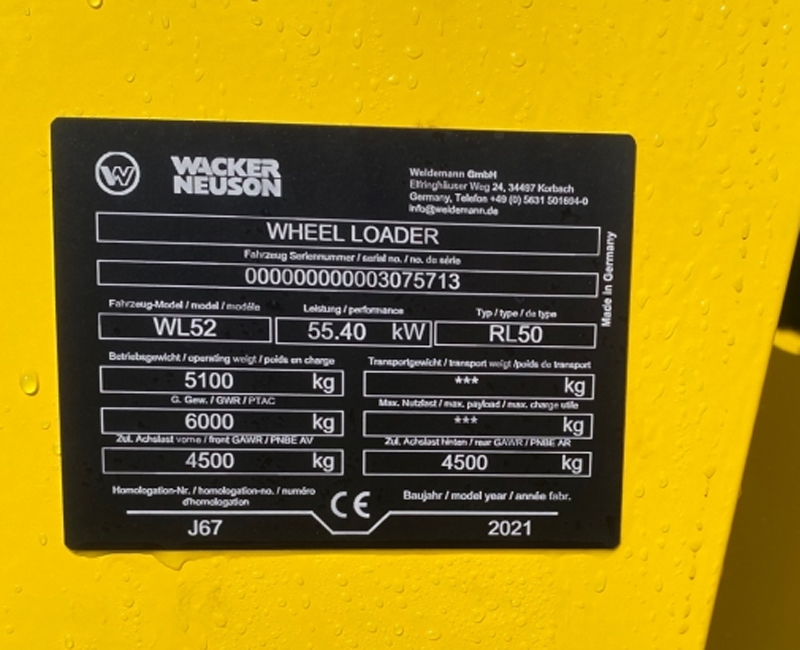 Hjullastare Wacker Neuson WL52 stulen i Göteborg