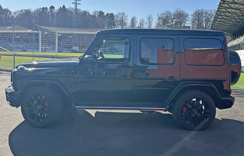 Mörkgrön Mercedes Benz AMG G 63 stulen i Barnarp utanför Jönköping