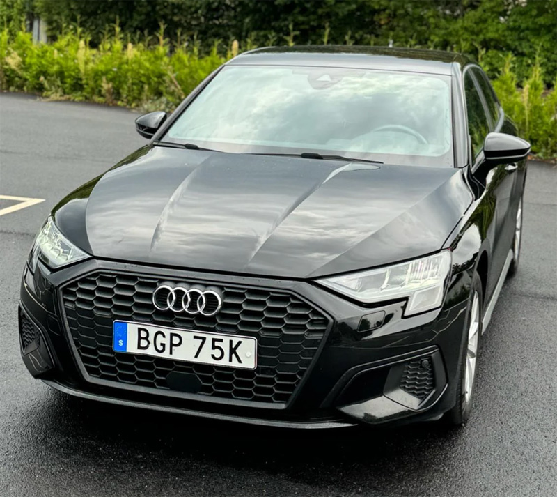 Svart Audi A3 Sportback stulen i Nordstan, Göteborg