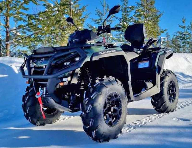 Fyrhjulingar grön Can Am Outlander 570 MAX XU + och svart Yamaha YFM 700 Grizzly stulna nordväst om Nordmaling