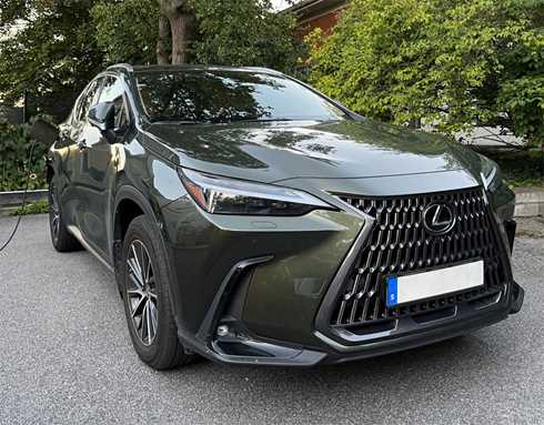 Grön metallic Lexus NX 450h AWD + stulen i Danderyd norr om Stockholm