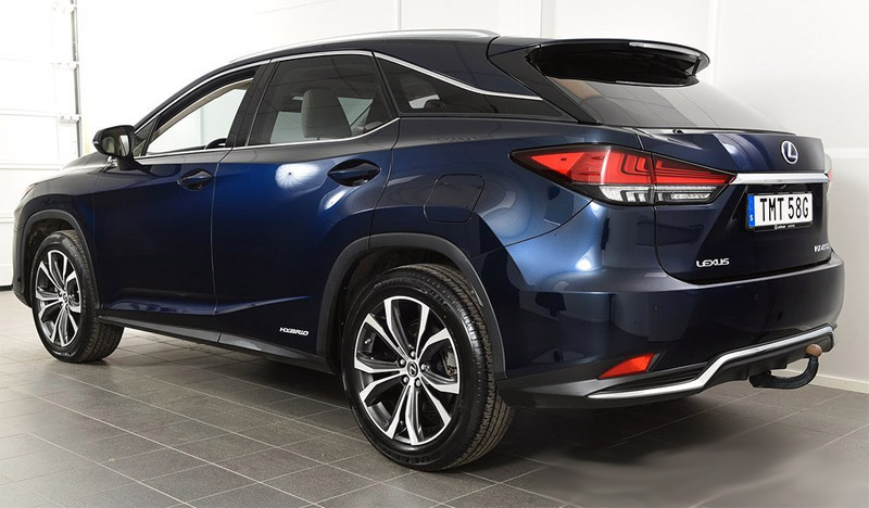 Mörkblå metallic Lexus RX 450H AWD Executive stulen i Sollentuna norr om Stockholm