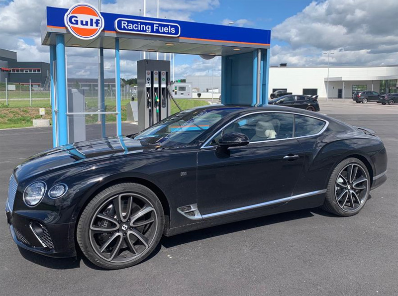 Svart Bentley Continental GT Speed (nya modellen) stulen i Djursholm norr om Stockholm