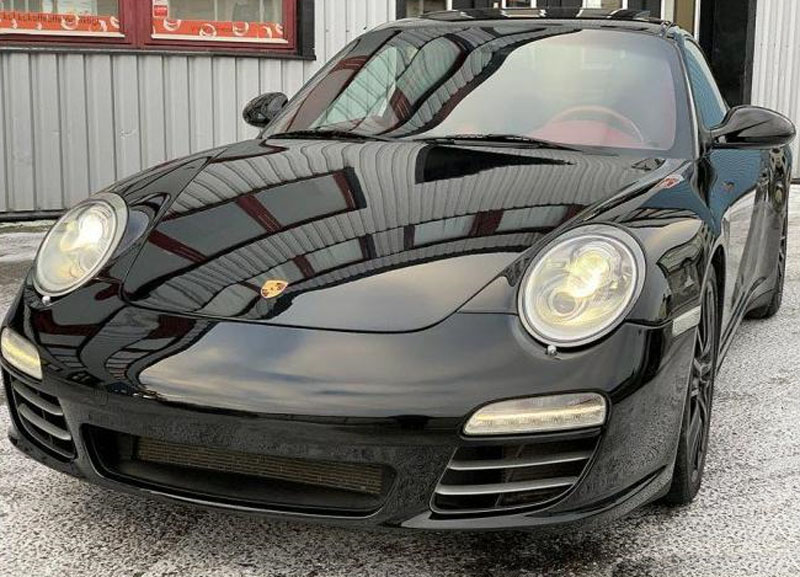 Svart Porsche 997/ 911 Carrera 4S stulen i Rotebro, Sollentuna norr om Stockholm