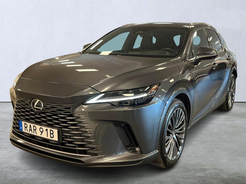 Grå metallic Lexus RX 450h AWD + stulen i Vaxmora, Sollentuna norr om Stockholm