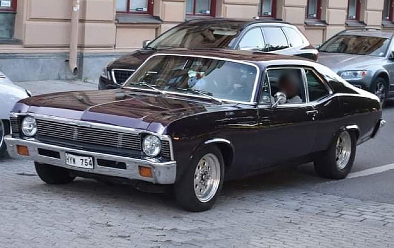 Svart Chevrolet Nova Coupé -72 stulen i Sundsbruk strax norr om Sundsvall