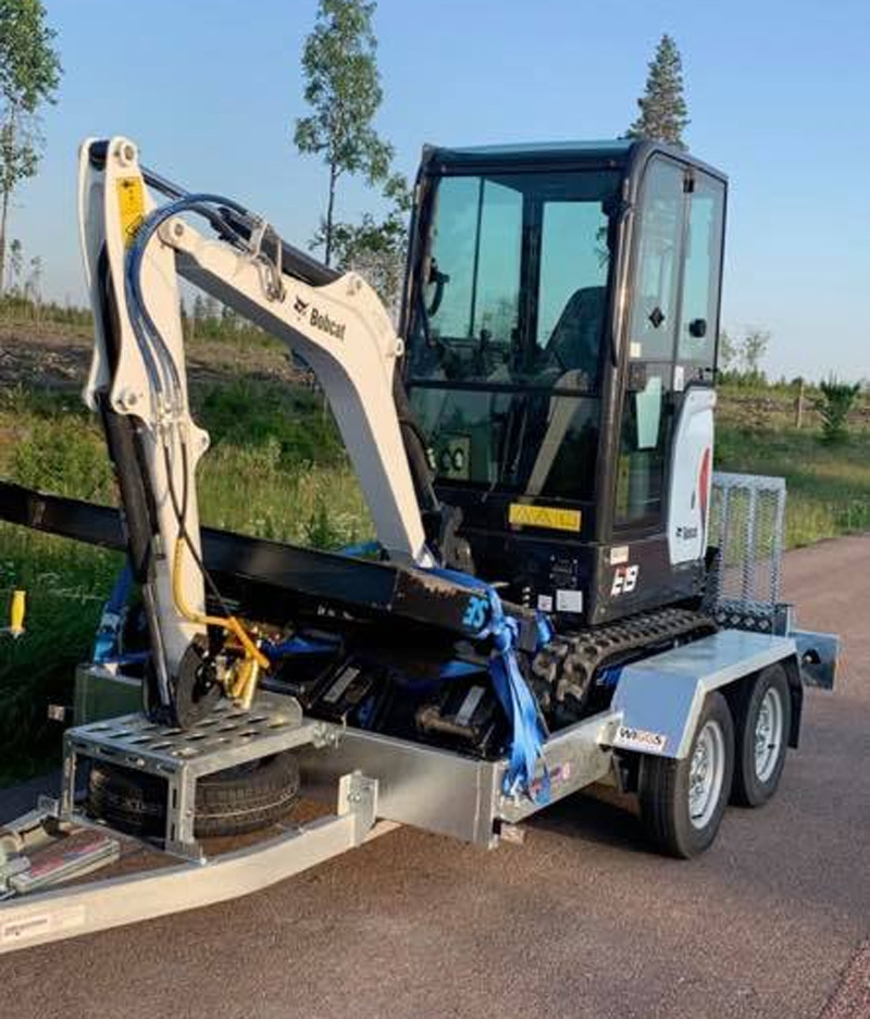 Bandburen minigrävare Bobcat E19 stulen i Laxsjö väster om Strömsund
