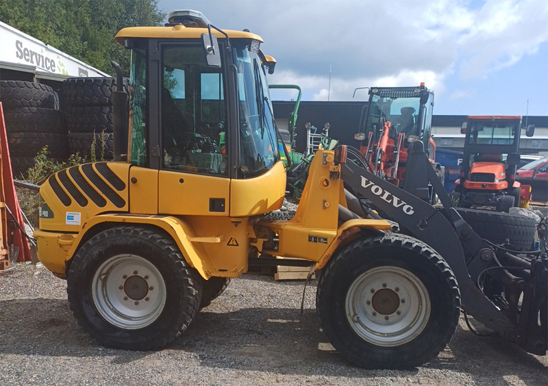 Gul hjullastare Volvo L35B stulen i Krylbo