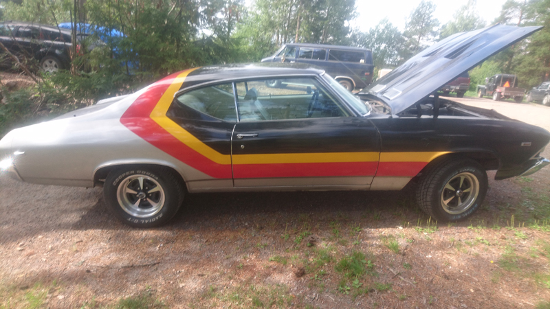 Flerfärgad Chevrolet Chevelle SS 396 stulen i Häverödal, Hallstavik.