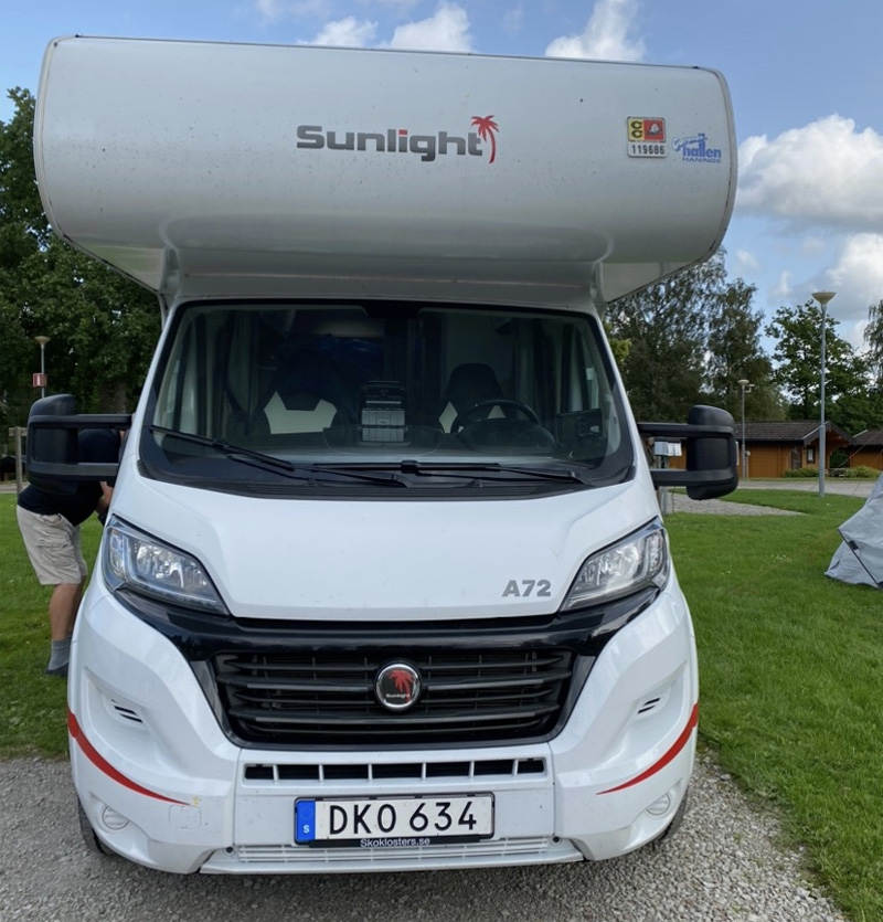 Husbil Fiat Capron Sunlight A72 stulen i Upplands Väsby norr om Stockholm