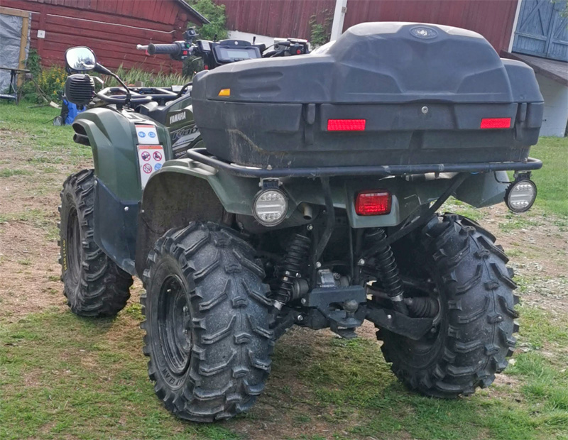 Grön fyrhjuling Yamaha YFM 700 Kodiak stulen i Lövsta, Bollstabruk