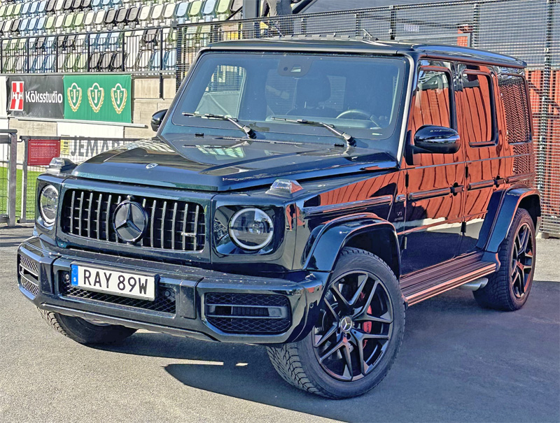 Mörkgrön Mercedes Benz AMG G 63 stulen i Barnarp utanför Jönköping