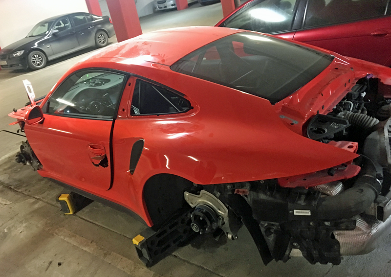 Ytterligare stöld av delar från Porsche 911/ 991 GT3 RS, Sundbyberg, Stockholm