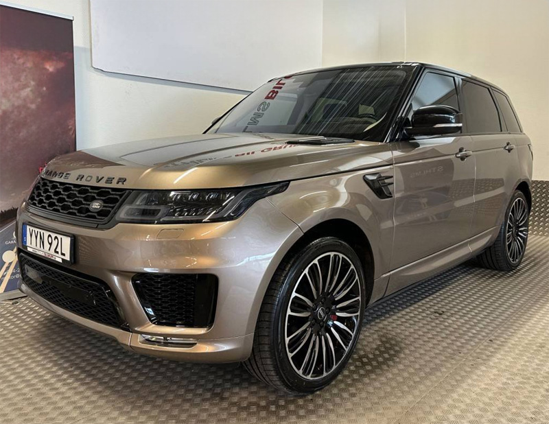 Brun metallic Land Rover Range Rover Sport stulen i Järfälla
