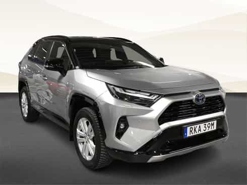 Grå metallic med svart tak, Toyota RAV4 Hybrid AWD "Style" stulen i Skövde