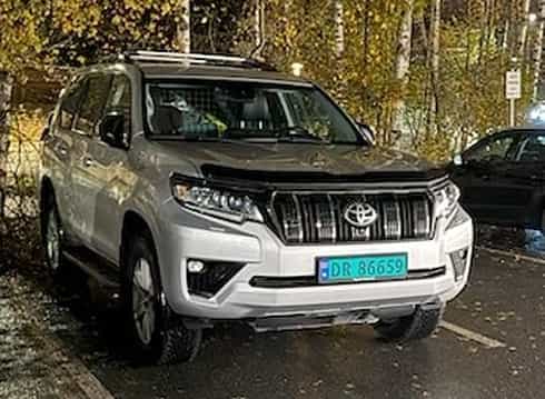Silvermetallic Toyota Land Cruiser registrerad i Norge, stulen i Rasta strax öster om Oslo