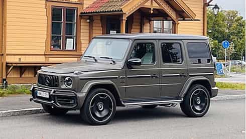 Grön Mercedes Benz AMG G63 stulen i Inverness, Danderyd norr om Stockholm
