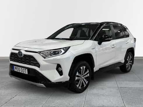 Vit med svart tak Toyota RAV4 Hybrid AWD Style stulen i Majorna, Göteborg