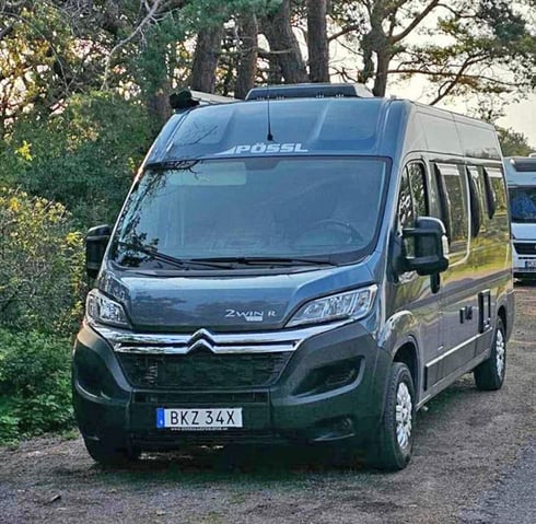 Husbil "plåtis" Citroen Pössl KW 30 stulen i Bromölla
